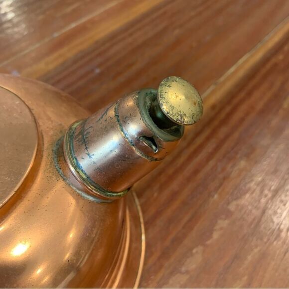 Vintage Copral Copper Brass & Wood Handle Tea Pot - Picture 3 of 7
